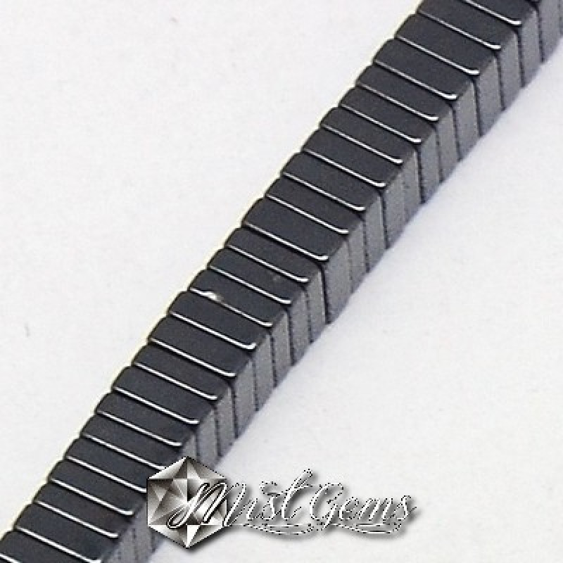 Hematit Heishi, Patrate Gunmetal -4X1mm-50 buc