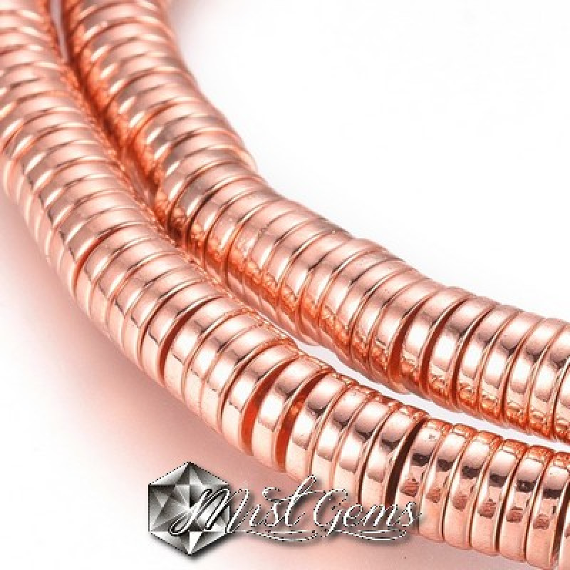 Hematit disc ,heishi,culoare aur roz-4.5X1mm-50 buc