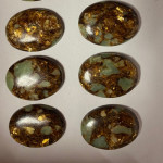 Cabochon Jasp Imperial vernil-auriu 34X30mm