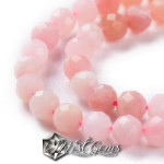 Opal Roz Sfere Fatetate 4mm-20 buc