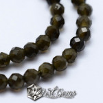 Obsidian auriu sfere 3mm  -20 buc