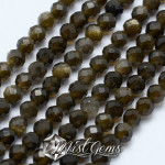 Obsidian auriu sfere 3mm  -20 buc