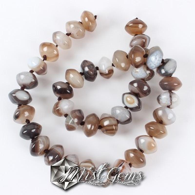 Agate Rondele Conice 14X8mm,multicolore-4 buc