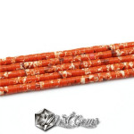 Turcoaz rondele,orange -Heishi-4X2mm -20 buc.