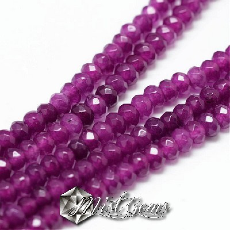 Jad rondele fatetate mov 4x3mm-20 buc.