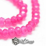 Jad rondele fatetate magenta 4x3mm-1sir