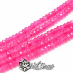 Jad rondele fatetate magenta 4x3mm-1sir