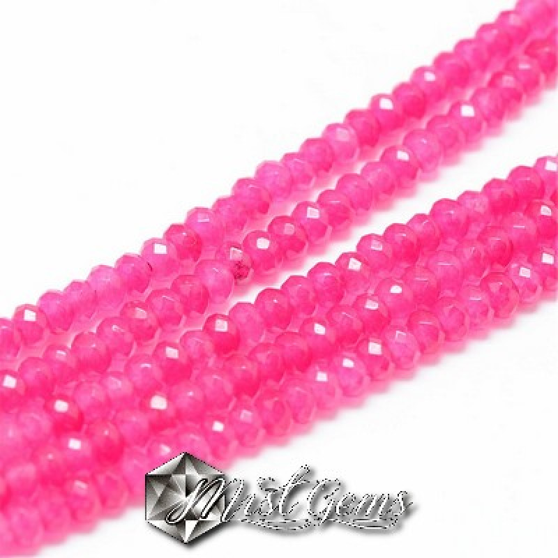 Jad rondele fatetate magenta 4x3mm-1sir