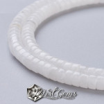 Jad rondele natural Heishi 4~4.5x2-2.5mm-20 buc.