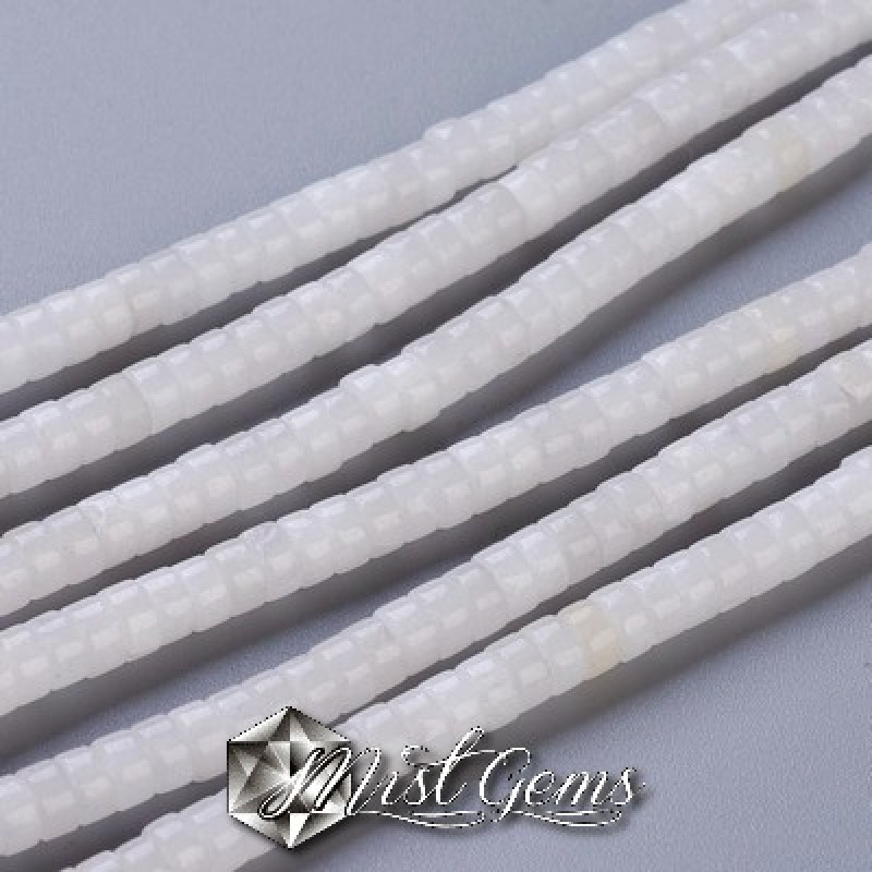 Jad rondele Heishi 4~4.5x2-2.5mm-20 buc.