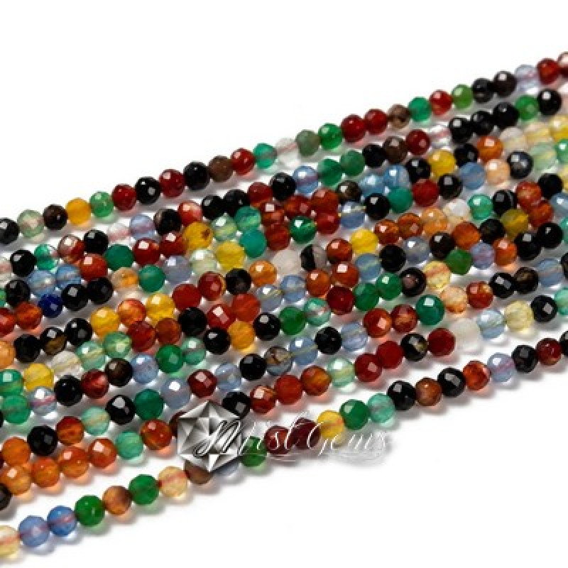 Agate Sfere Fatetate Multicolore 2-2.5mm-1sir