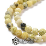 Jasp sfere fatetate galben lime-20 buc