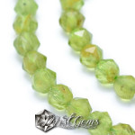 Peridot sfere fatetate 4-4.5mm-16 buc.