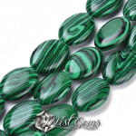 Malahit de Sinteza Oval 18x13x5mm-10 buc