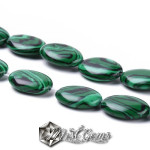 Malahit de Sinteza Oval 18x13x5mm-10 buc