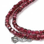 Cuburi Granat Fatetate 2.5X2.5mm-50 buc.