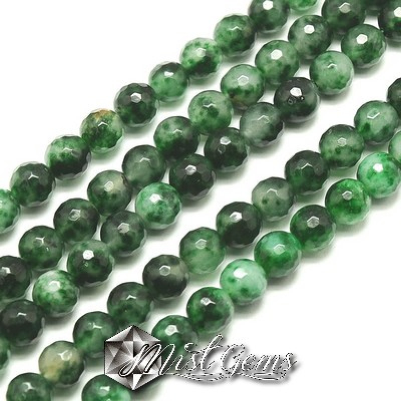 Jad sfere fatetate verde  4mm-20 buc.