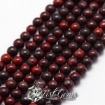 Jasp Brecciat,Sfere,Bordeaux, 3mm-20 buc
