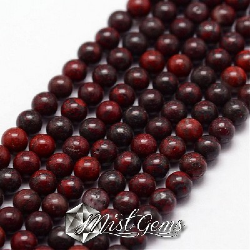 Jasp Brecciat,Sfere,Bordeaux, 3mm-20 buc