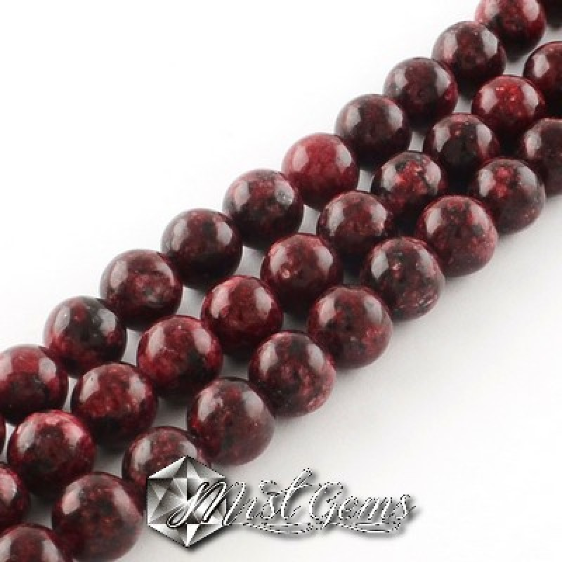 Jasp Brecciat,Sfere,Bordeaux, 6mm-20 buc