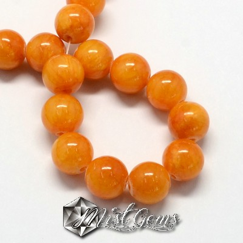 Jad Sfere 4mm Orange-20 buc