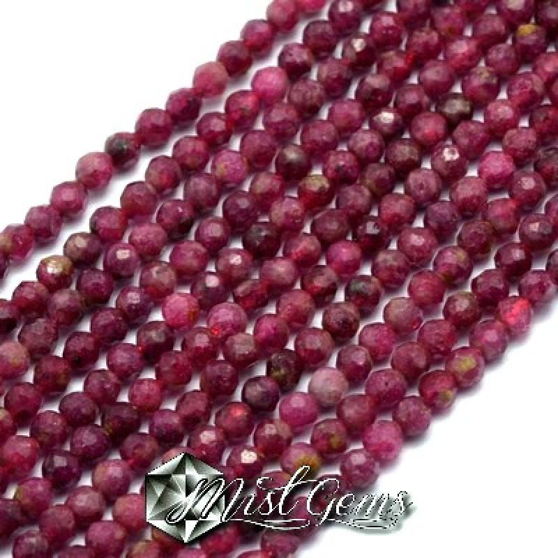 Sfere Rubin(Corundum) Fatetate 3.5mm-20buc.