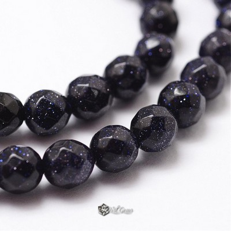 Goldstone Sfere Fatetate Albastre 4mm-20 buc