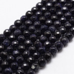 Goldstone Sfere Fatetate Albastre 4mm-20 buc
