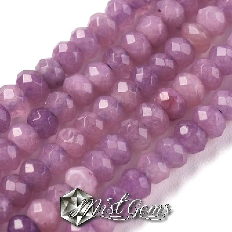 Jad rondele fatetate violet 4x3mm-20 buc.