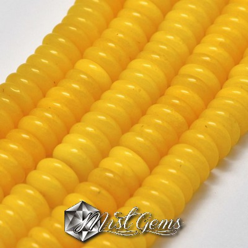 Jad rondele galbene 6x2~3mm-20 buc.