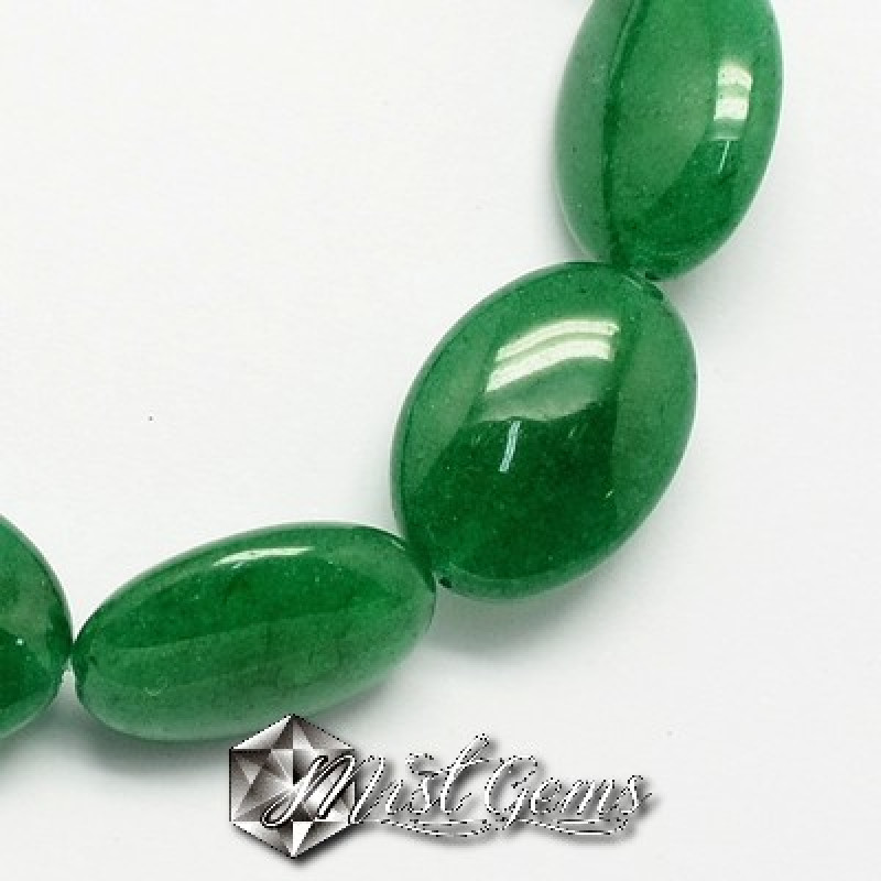 Jad Oval Verde 18X13mm-4 buc
