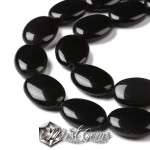 Obsidian  Oval Plat 20x15x6.5mm-4 buc