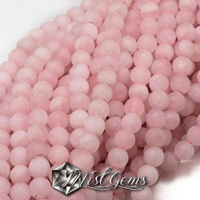 Cuart Alb Roze Sfere Mate 4mm-50buc.
