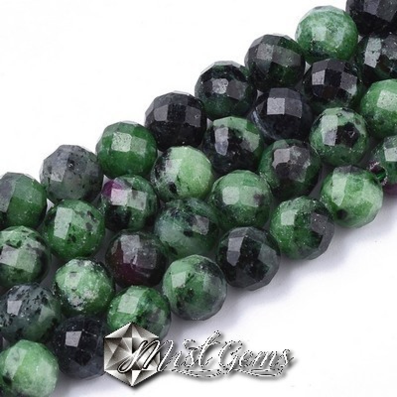 Sfere Ruby in Zoisite Fatetate 6mm-10buc.
