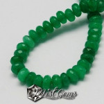 Jad rondele fatetate nuante de verde 6X3-4mm-20 buc.