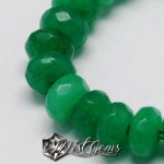 Jad rondele fatetate nuante de verde 6X3-4mm-20 buc.