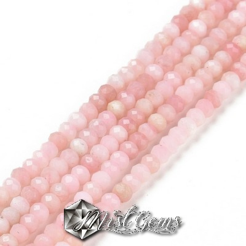Opal Roz Rondele Fatetate 3X2mm-20 buc