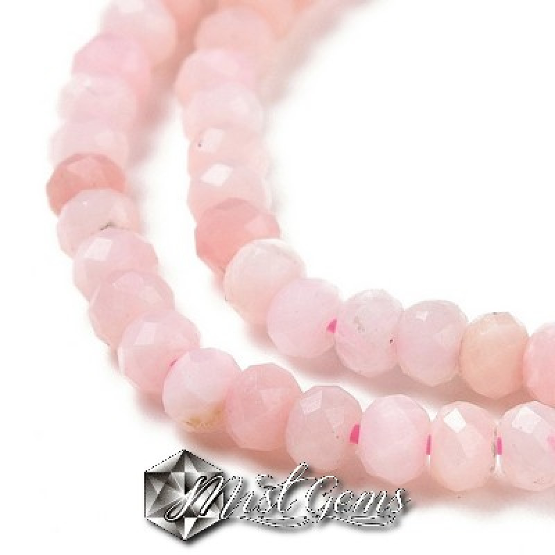 Opal Roz Rondele Fatetate 3X2mm-20 buc