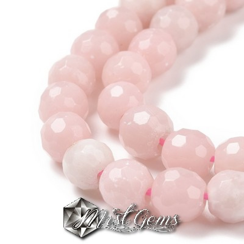 Opal Roz Sfere Fatetate 6mm-20 buc