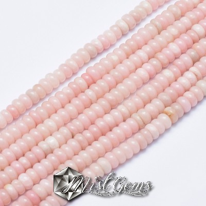 Opal Roz Rondele Fatetate 6X4mm-20 buc