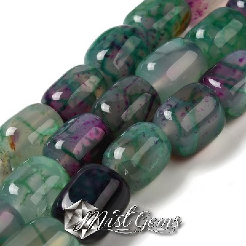 Agate Coloana Verde-Mov 15mm -1 sir