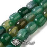 Agate Coloana Verzi 15mm -4 buc