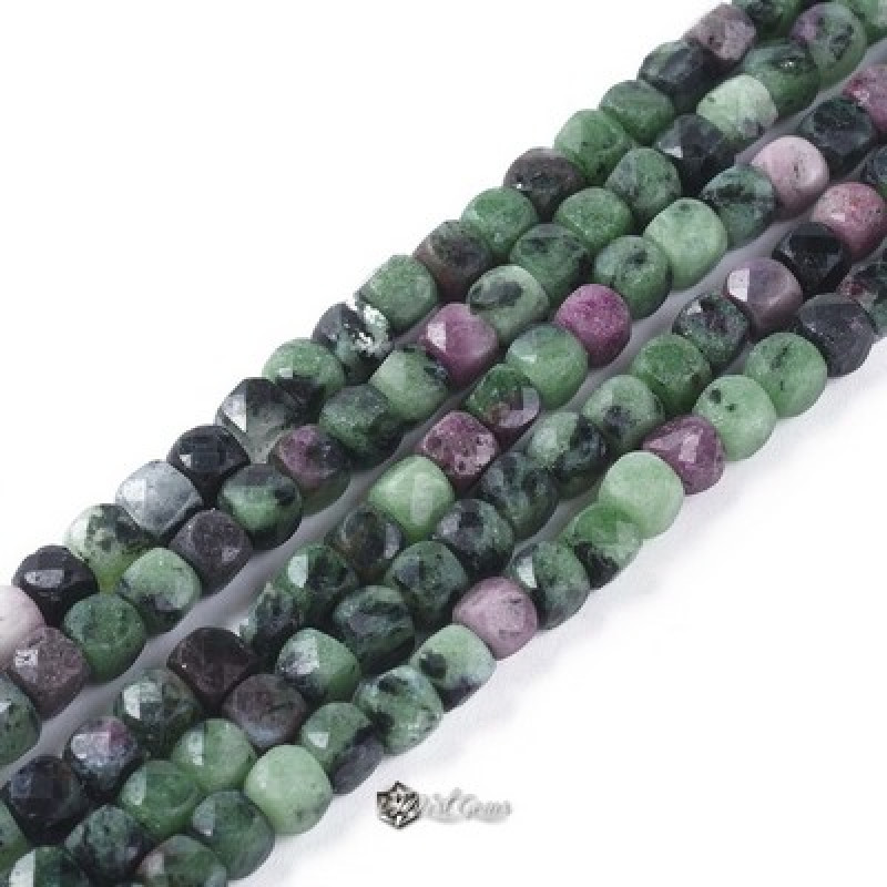 Cuburi Ruby in Zoisite Fatetate 4.5mm-20buc.