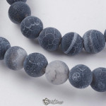 Agate Sfere  Erodate (Crackle) Alb-Gri 6mm-50 buc