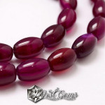 Agate "boaba de orez" grenat-mov 11-12X7-8mm -10 buc