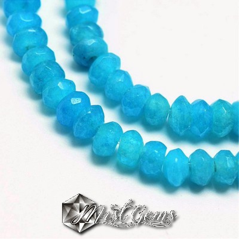 Jad Rondele Fatetate Albastru Deschis 4X3mm-20 buc.