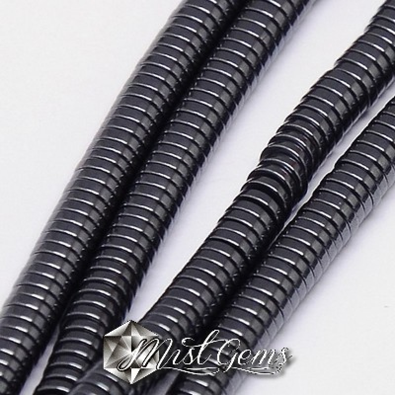 Hematit disc,heishi, culoare  gunmetal -4X1mm-50 buc