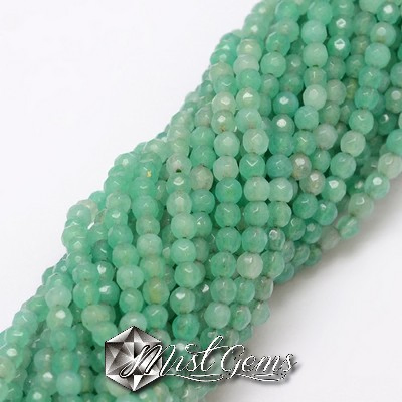 Agate sfere fatetate vernil 4 mm -12 buc