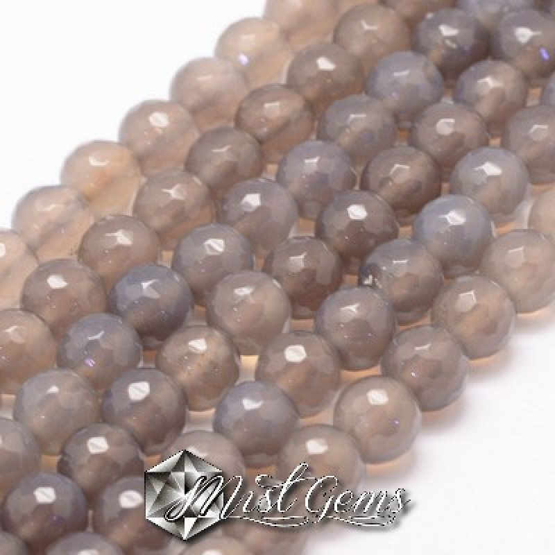 Agate Sfere Fatetate 6mm Gri-20buc
