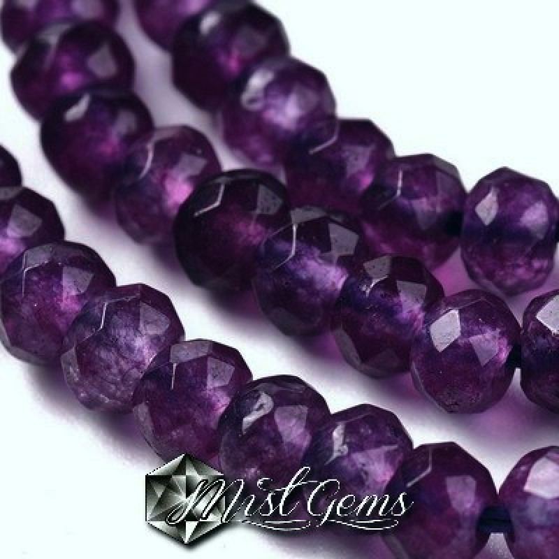 Jad rondele fatetate mov 4x2~3mm-16 buc.
